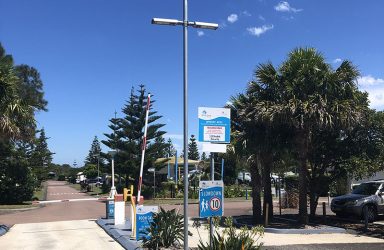 Norah Head Holiday Park solar lighting grid connection