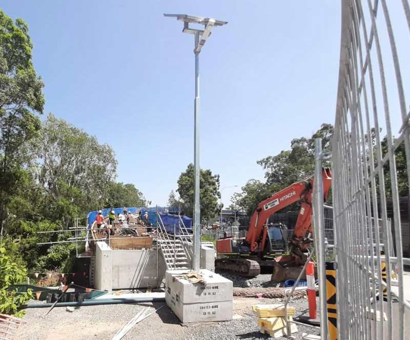 Construction site lighting for Coates Hire
