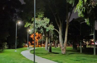 Marie Wallace Park solar pathway lighting