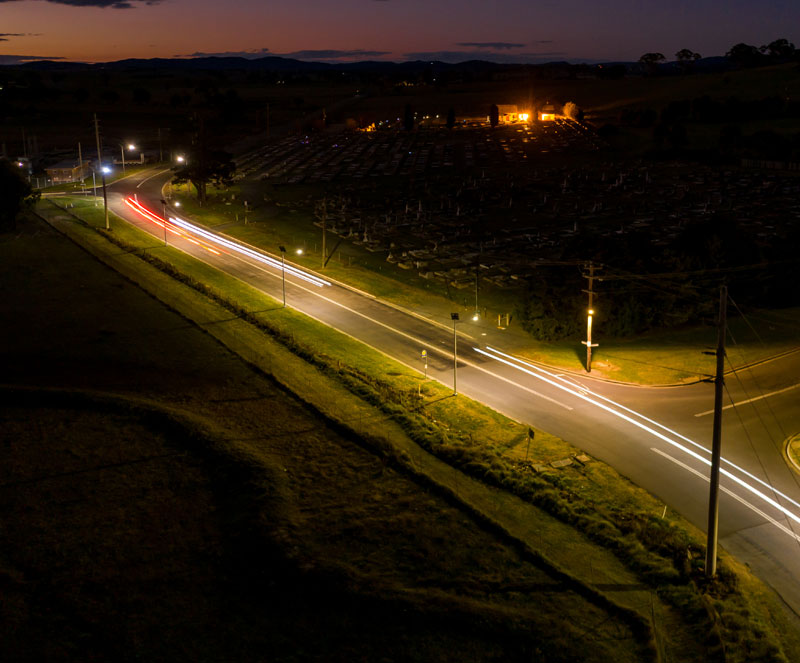 Middle Arm Road solar lighting