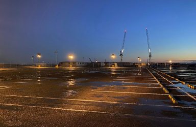 Western Sydney Airport construction solar lighting